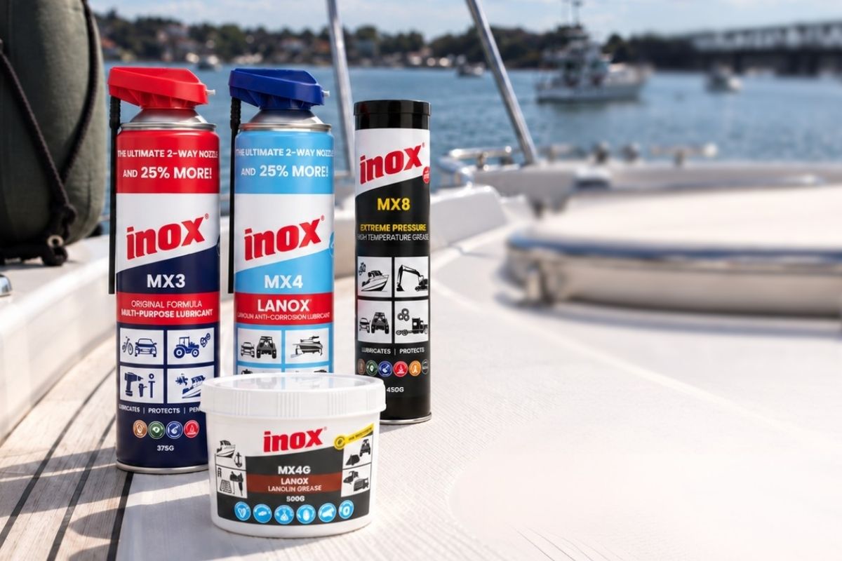 Powerboat lubrication and protection with Inox